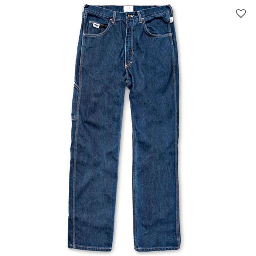 NWT Tyndale FRMC Flame Resistant Carpenter Work Pants Jeans 34 x 33 Dark Wash